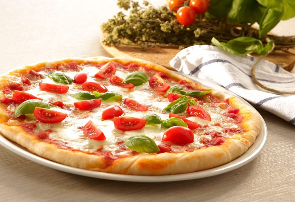 Pizza dietética de salvado