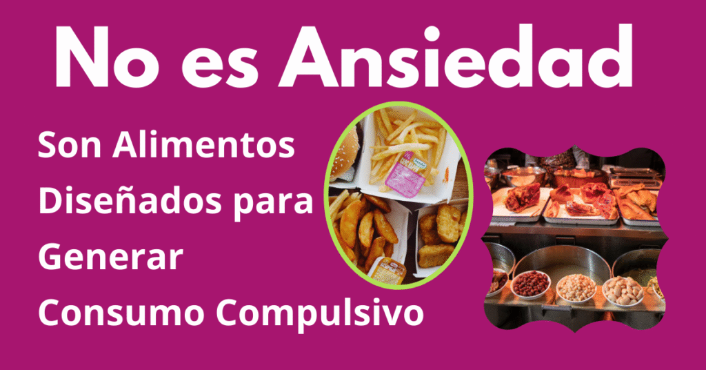 Conducta alimentaria influida por fórmulas industriales diseñadas para estimular el sistema de recompensa cerebral y promover el consumo compulsivo.