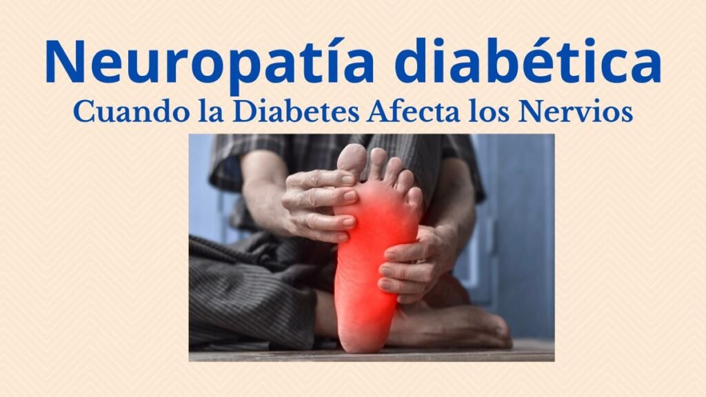 Pies con sensación de hormigueo, síntoma frecuente de neuropatía diabética.