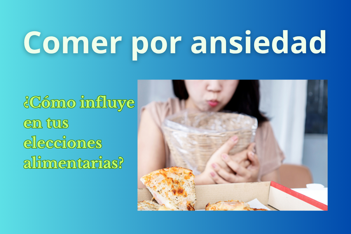 Persona con expresión ansiosa comiendo alimentos ultraprocesados.
