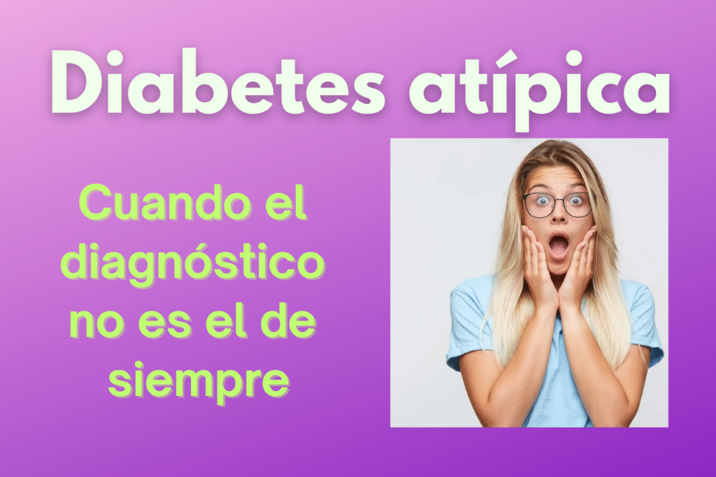 Persona joven y saludable mirando sorprendida un resultado de glucemia, representando la aparición inesperada de diabetes atípica
