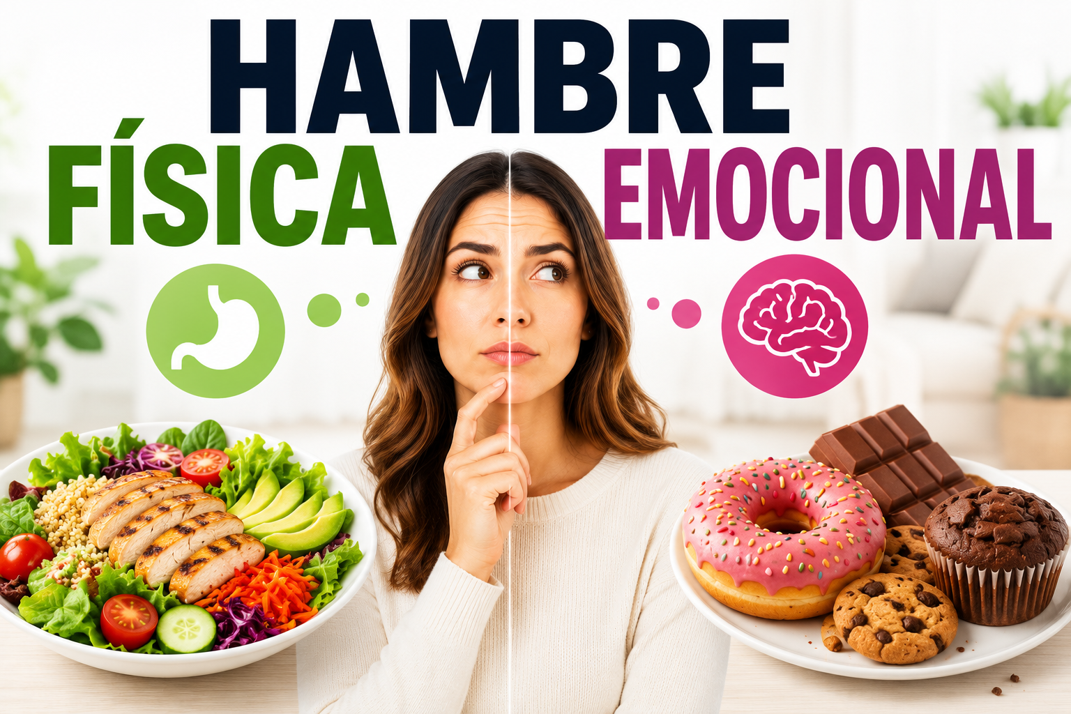 Hambre física y hambre emocional: diferencias entre el apetito del cuerpo y el deseo de comer por placer.